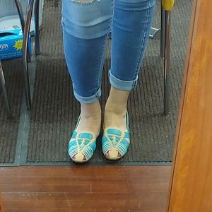 womens blue huaraches